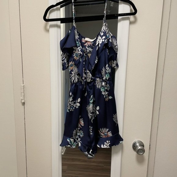 SATIN FLORAL ROMPER - Picture 2 of 6